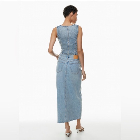 Aritzia Denim Forum The '90s Vintage Maxi Denim Skirt Size 26 - Picture 4 of 13